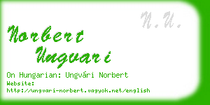 norbert ungvari business card