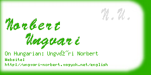 norbert ungvari business card